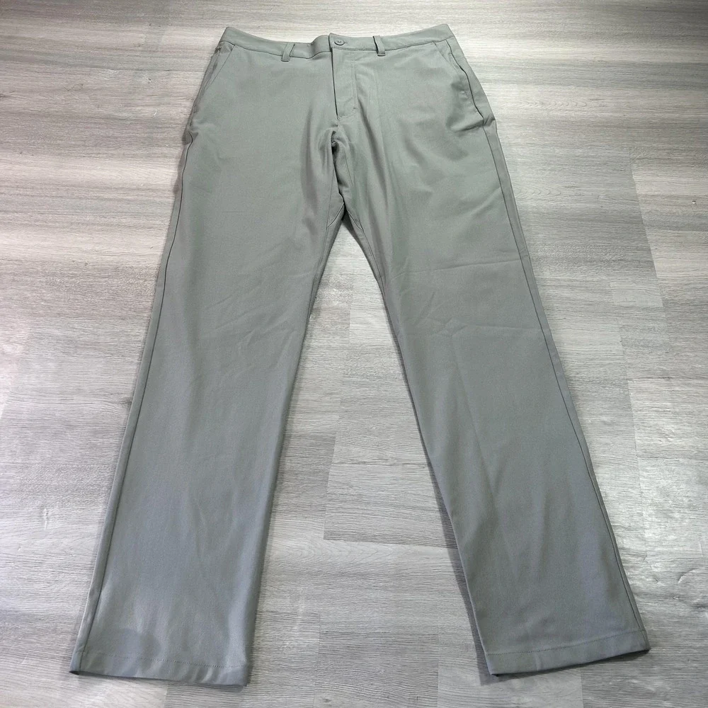 SKYR Pants Mens 32x32 Gray Slim Fit‎ Stretch Golf Khakis Moisture Wicking